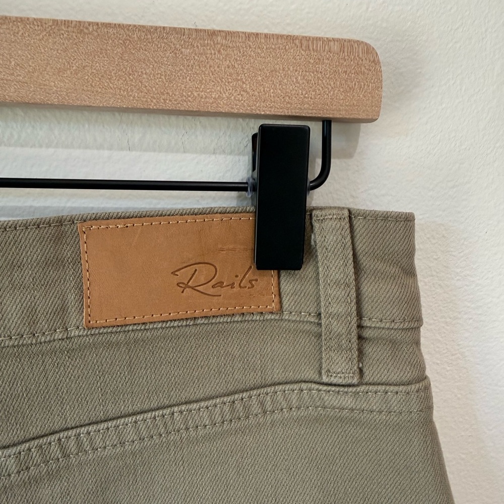 Rails Highland Denim Midi Cargo Skirt Washed Olive Cotton Blend Size 31 - Picture 4 of 11